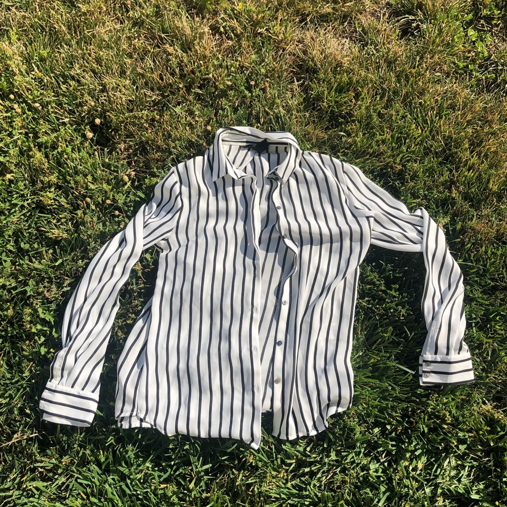 Striped button down